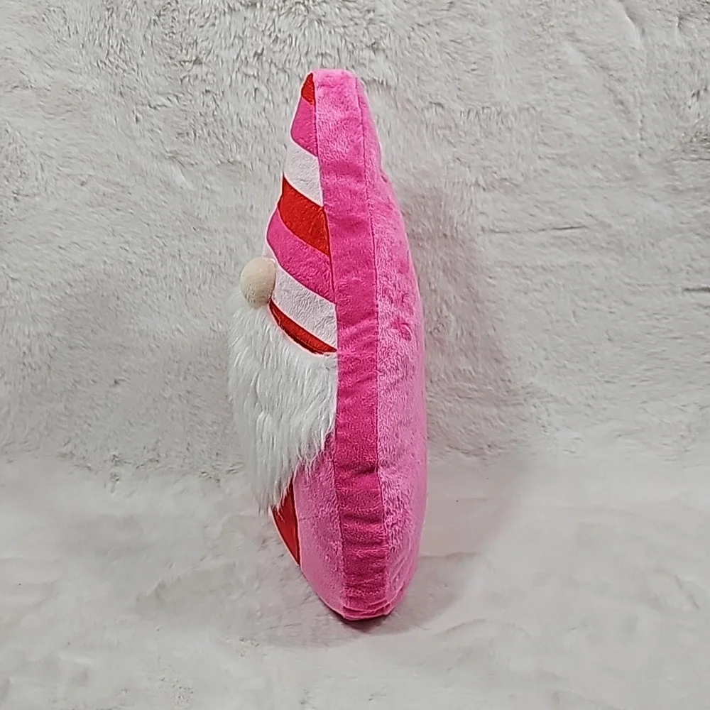 Pink Valentine's Or Christmas Gnome Pillow 14